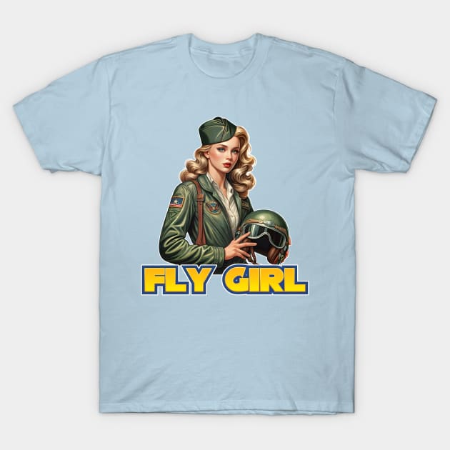 Fly Girl T-Shirt by Rawlifegraphic